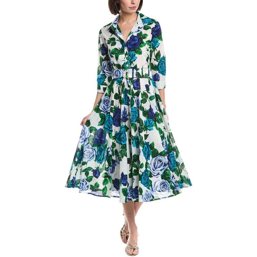 Samantha Sung Womens  Aster Midi Dress, White